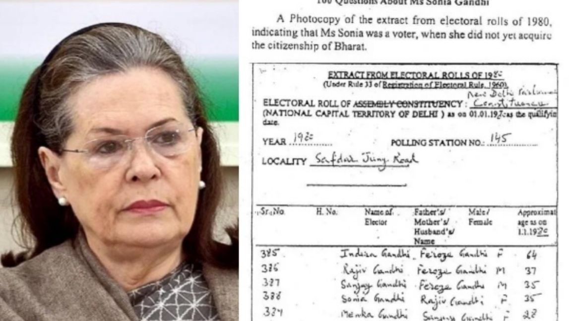 Sonia Gandhi-in Document Lem Hmanga Electoral Roll-a A Hming A Ziaklut Ang A Puhna Thubuai Dehi Court-in Ngaihtuah Dawn