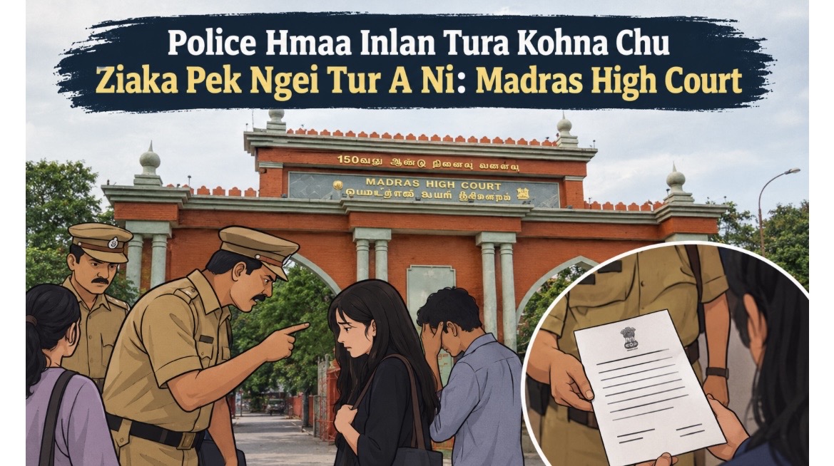 Police Hmaa Inlan Tura Kohna Chu Ziaka Pek Ngei Tur A Ni: Madras High Court