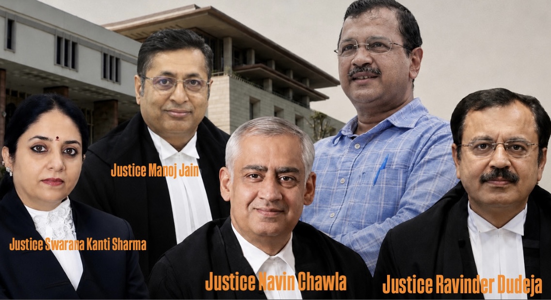 Delhi Excise Policy Thubuai Justice Manoj Jain Hnenah Sawn A Ni; Arvind  Kejriwal leh AAP Hruaitu Dangte Criminal Comtempt Thubuai Justice Navin Chawla Leh Justice Ravinder Dudeja Ten Ngaihtuah Dawn