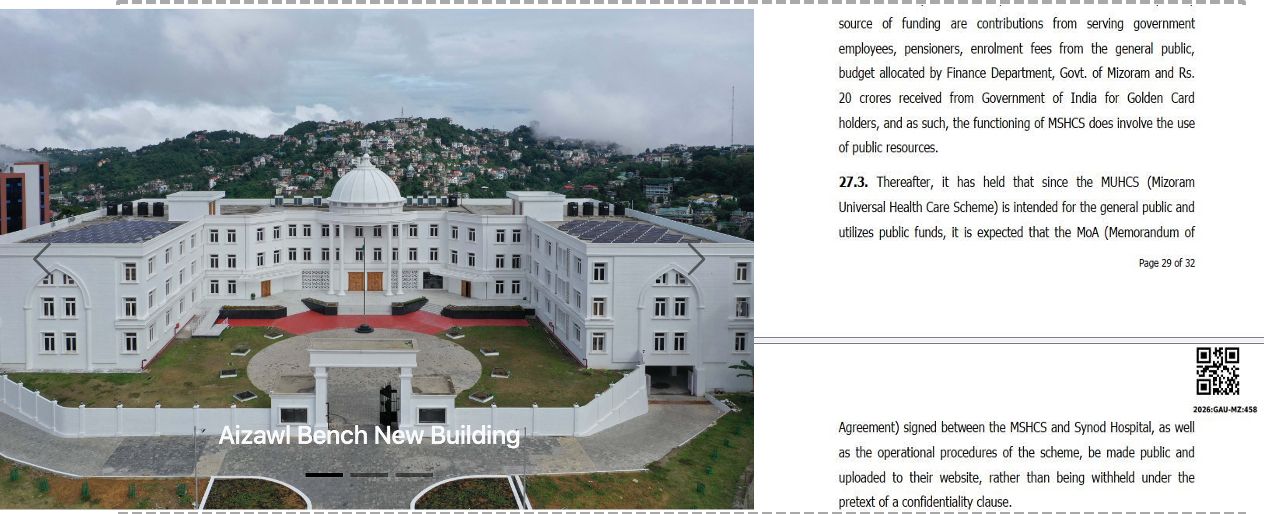 High Court in Synod Hospital leh MUCHS inremna  Website-ah Tarlang Turin  Ti