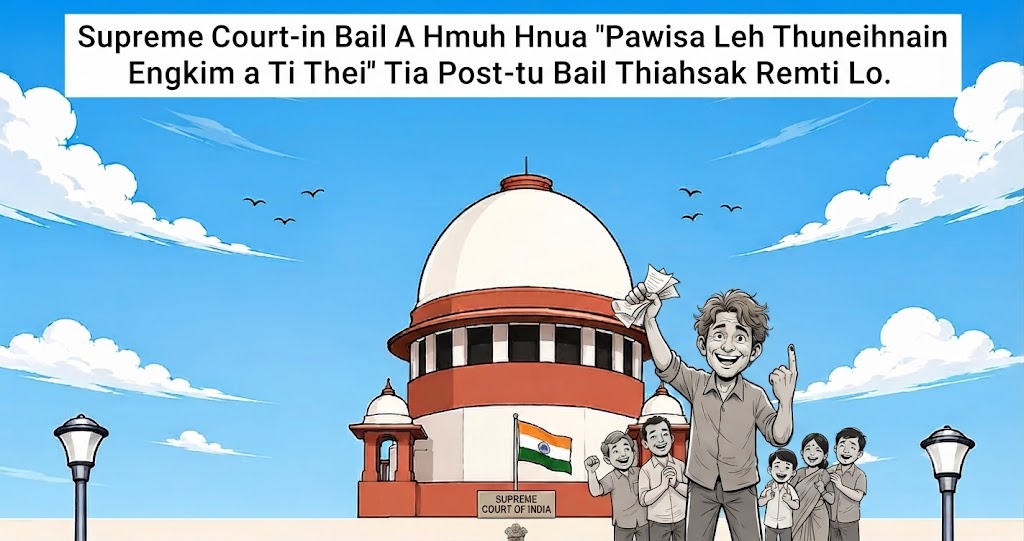 "Sum Leh Thuneihna Chuan He Ramah Engkim A Neih Tir Thei Che" Tia Post-tu Bail Thiah Dilna Supreme Court-in Hnawlin, A Bail Thiahsak Remti Lo
