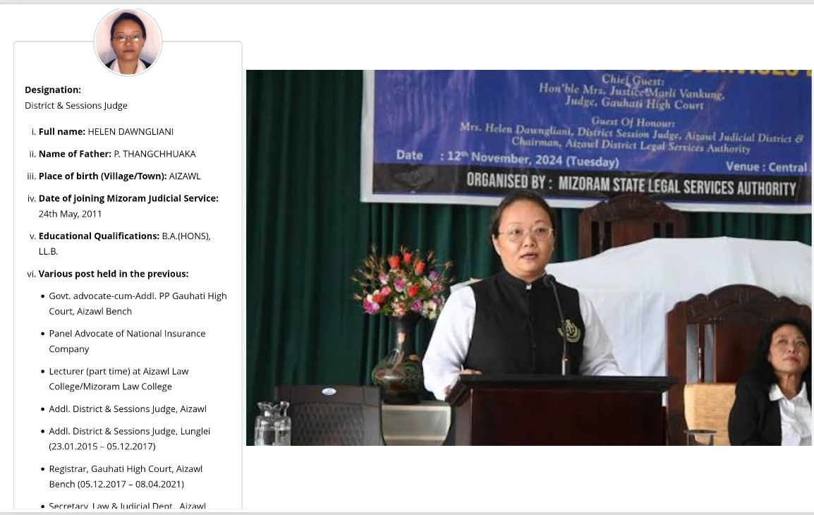 Gauhati High Court Judge Thar Atana Pi Helen Dawngliani Rawtna Chu Supreme Court Collegium in Pawm