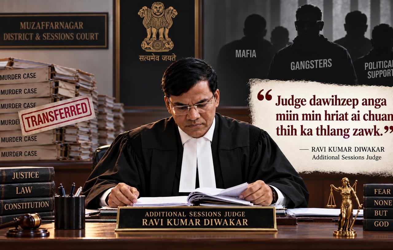 UP-a Additional Sessions Judge Ravi Kumar Diwakar-a Chuan a Court Atanga Criminal Case Sawn Chhuahte chu Mafia leh Gangster-te Humhim Tumna a Nih Thu a  Sawi
